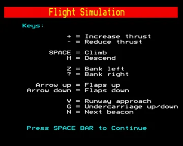 Flight Simulation (1982)(Acornsoft) screen shot title